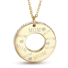 Hot Sale Mother's Day Silver Gold Stainless Steel Mom Hearts Letter Lovely