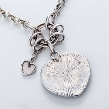 Heart necklace women biker jewelry gifts for her wife mom antique silver co