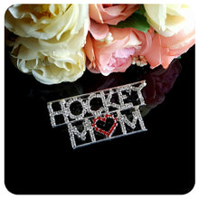 Crystal Letter Pins "Hockey Mom " Words Brooches as the Fantastic Gift to M