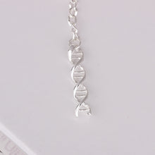 2016 Fashion DNA key chain Double Helix Keychains Silver DNA jewelry for mo