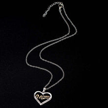 2017 Mother's Day Love Gift Mom Letter Heart Rhinestone Pendent Necklace Pe