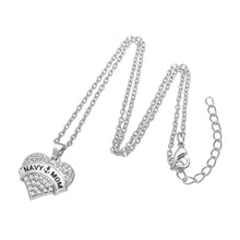 Skyrim Navy MOM anchor Loving Heart crystal summer necklace for women Fashi