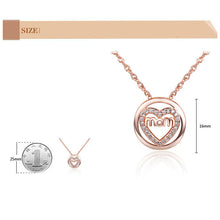 Rose Gold Color 925 Sterling Silver Heart Love Pendants Rose Gold Color Mom