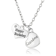 Bespmosp Family Double Heart Mom Dad Sister Grandma Son Uncle Pendant Neckl