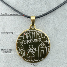 Anniyo Mom Gift MAMA FOREVER Pendant Necklace Rope Chain,Wholesale Stainles