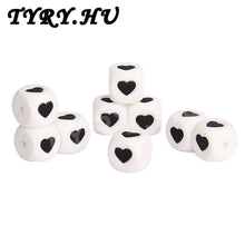 TYRY.HU Alphabet Silicone Beads (12mm Star Cubes)   Food Grade Loose Teethi
