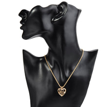 Female charm Heart MOM letters Rhinestone Pendant Necklace For Women and Mo