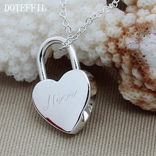 100% Brand New 925 Sterling Silver Necklace Fashion Women Necklace Heart Lo