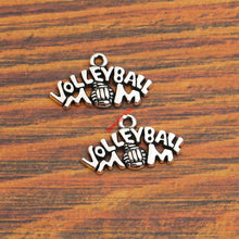 10pcs I Love Volleyball Mom Charm Pendant fit Bracelet Necklace Tibetan Sil
