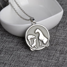 Women Fashion Jewelry Glow Necklace for Mom 2 Colors Luminous Lion Pendant