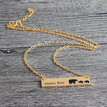 SMJEL Mama Bear Tag Engraved Animal Pendant Necklace Women Mother Kids Love