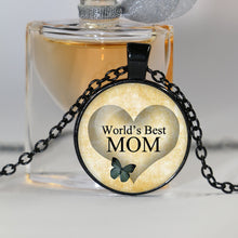 The Best Mom Necklace Mother's day Pendant Glass Dome Pendant Necklace-in P