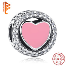 European 925 Sterling Silver Love Hearts Beads Crystal MOM BOW KNOT Charms