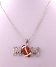 Mother's Day Gift 5pcs a lot rhodium plating zinc alloy football MOM pendan