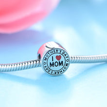 Mother's Day gift "I Love MoM" Charm Beads Fit Original Pandora Bracelet Au