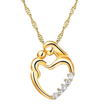 New arrival  Love Heart Necklace Mother Hold Baby Family Necklace Jewelry G