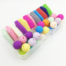 2 IN 1 bead Silicone Teething bead DIY Rainbow Food Grade beads Baby Safe S