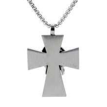 Yacq Stainless steel 316L necklace cross pendant W chain charm jewelry gift