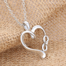 New jewelry plated white K crystal  Accent "Infinite Love" Engraving Heart