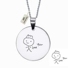 Stainless Steel Custom Signature Necklace Pendant For Mom/Dad/Family Member
