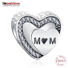 LZESHINE Mother's Day Gift 100% 925 Sterling silver jewelry Charms Loving H