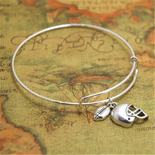 12pcs/lot Football bracelet  Football Charm bangles adjustable Jewelry mom
