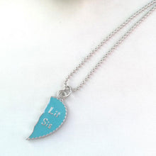 Big Sister& MOM & Little Sister Series Family Stylish Necklace Set Blue Pin