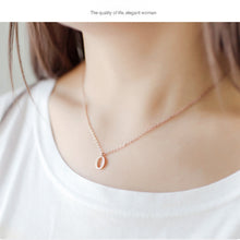 New Personalized Tiny Rose Gold Capital Letter Pendant Necklace Initial Nam