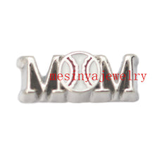 10 pcs baseball mom floating charms for glass locket  FC421,Min amount $15