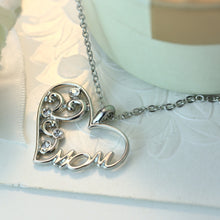 New Design Fashion Luxury Retro Moon Heart Pendant Necklace Mom Family lett