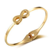 New Stainless Steel Bracelet Bangles Gold Silver Rose Gold Eight Fashion In