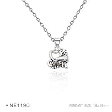 Custom  Cheer Gymnastics Megaphone Cheerleader Mom Pendant Necklaces Silver