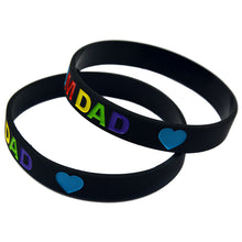 Promo Gift 1PC Multicolor Logo Bracelet Love Autism MOM and DAD Silicone Wr
