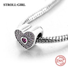 Fit Authentic Pandora Charms Silver 925 Original Heart Shape Love Beads Ba