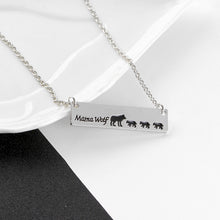 Simple Mama Wolf Pendent Animal Necklaces For Women&Children Silver Mothers