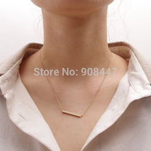 SMJEL Gold Fashion Horizontal Square Bar Necklaces for Women Tiny Dainty Je