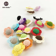 Let's Make baby teething crochet flowers wooden beads mom jewelry shower gi