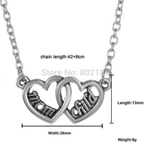 Heart necklace Arms of Love Pendant with Chain Necklaces Charms Mother's da