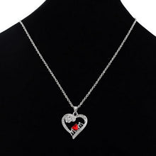 LASPERAL Fashion Jewelry 1PC Rhinestone Love Heart Rose Mom Pendant Necklac
