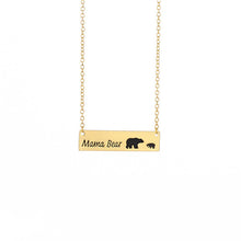 Fashion Cute Mama Bear necklace women jewelry Bar Necklace animal jewelry F