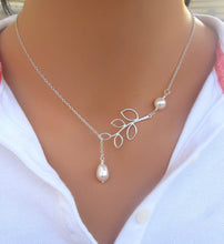 Hot Sale Luxury Leaf Imitation Pearl Necklace Circle Lariat Necklace Jewelr