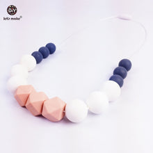 Let's Make Silicone Hex Geometry Octagon beads teething baby teether round
