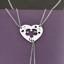 Four Piece Puzzle Heart Pendant Necklaces Best Friend  Mom&Daughter Puzzle