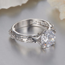 Top Quality Clear White AAA Zircon Crystal Silver Ring for Women Girls Mom
