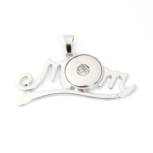 Vintage 18mm Snap Button Pendant Mother's day Necklace With MOM Word Both M