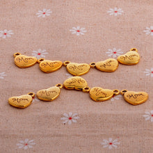 10PC Heart Tone Love Mom Mommy Mother Mama Mum Charms Pendants Bracelet Nec