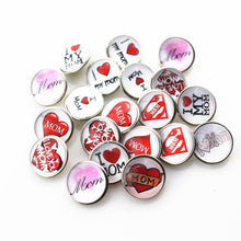 Mix Random 20 pcs/lot  New Arrival Mother's Day I Love Mom Glass Stone Butt