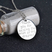 12pcs/lot  Family Jewelry Mother Gift ,Thank You for Raising the Man of My