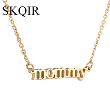 SKQIR Love Mom Necklaces & Pendants Silver/Gold Chain Stainless Steel Custo