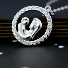 V.YA Women Jewelry 100% 925 Sterling Silver Pendants Mother With Baby Neckl